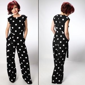 Black and White Polka Dots jumpsuits Size S NWT